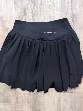 Athleta Black Pleated Active Skirt-TNA
